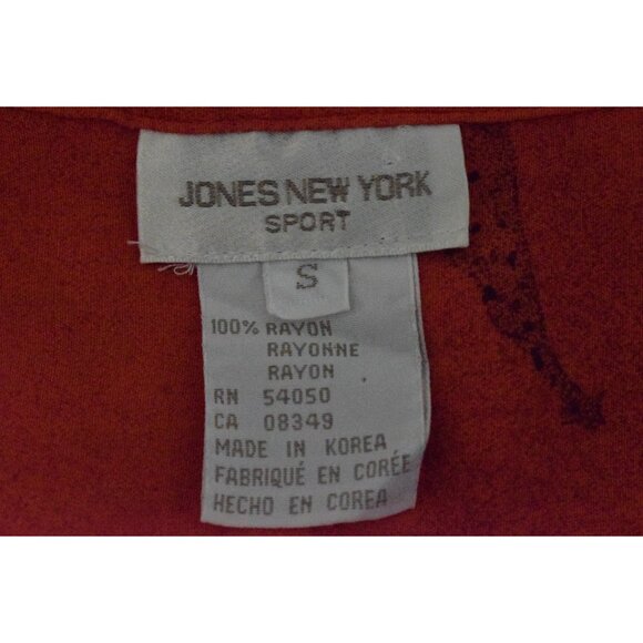 Vintage 90s‎ Rayon Orange Button-up Blouse | size  S - Picture 7 of 10